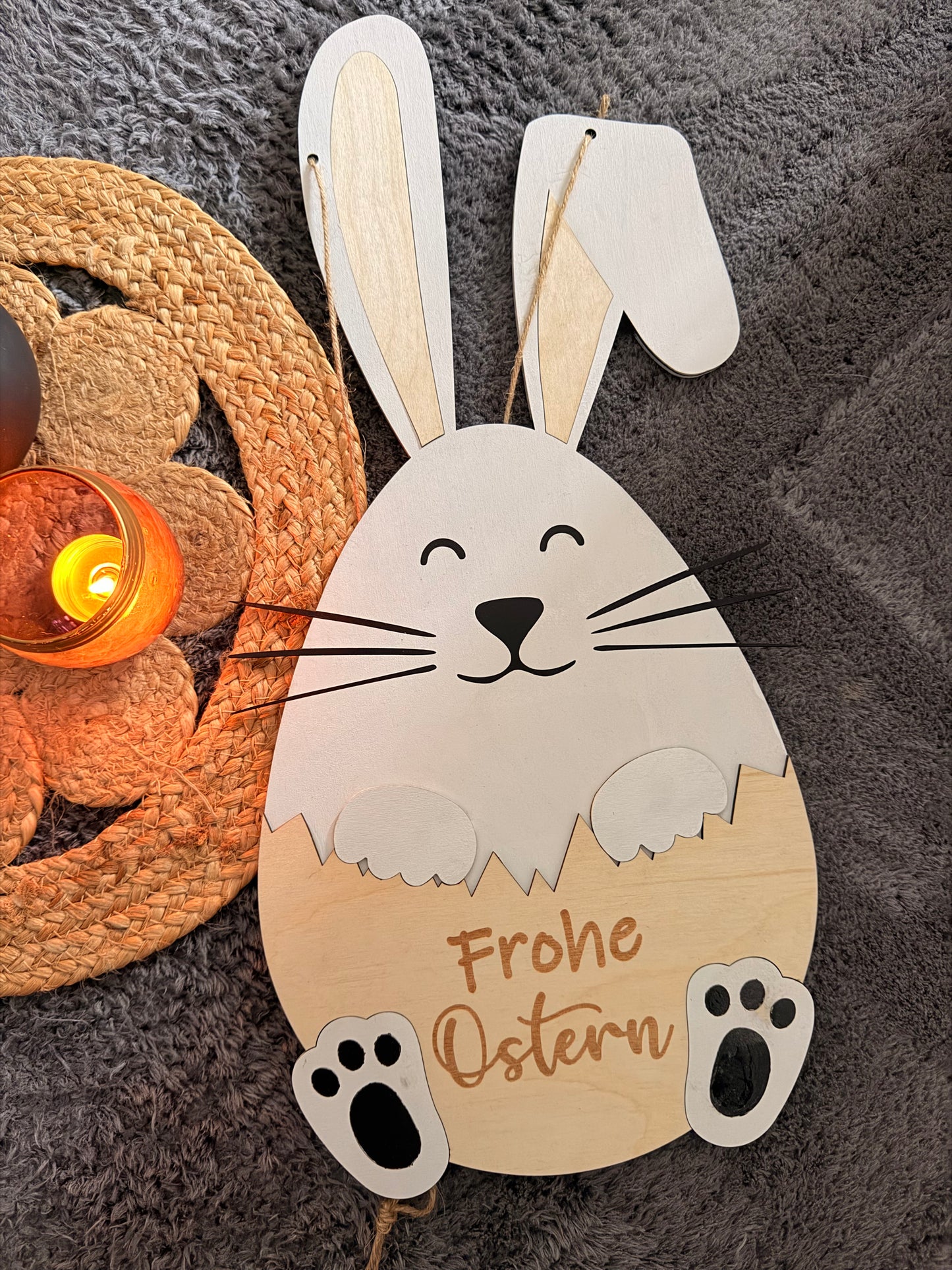 Dekoanhänger "Hase im Osterei"