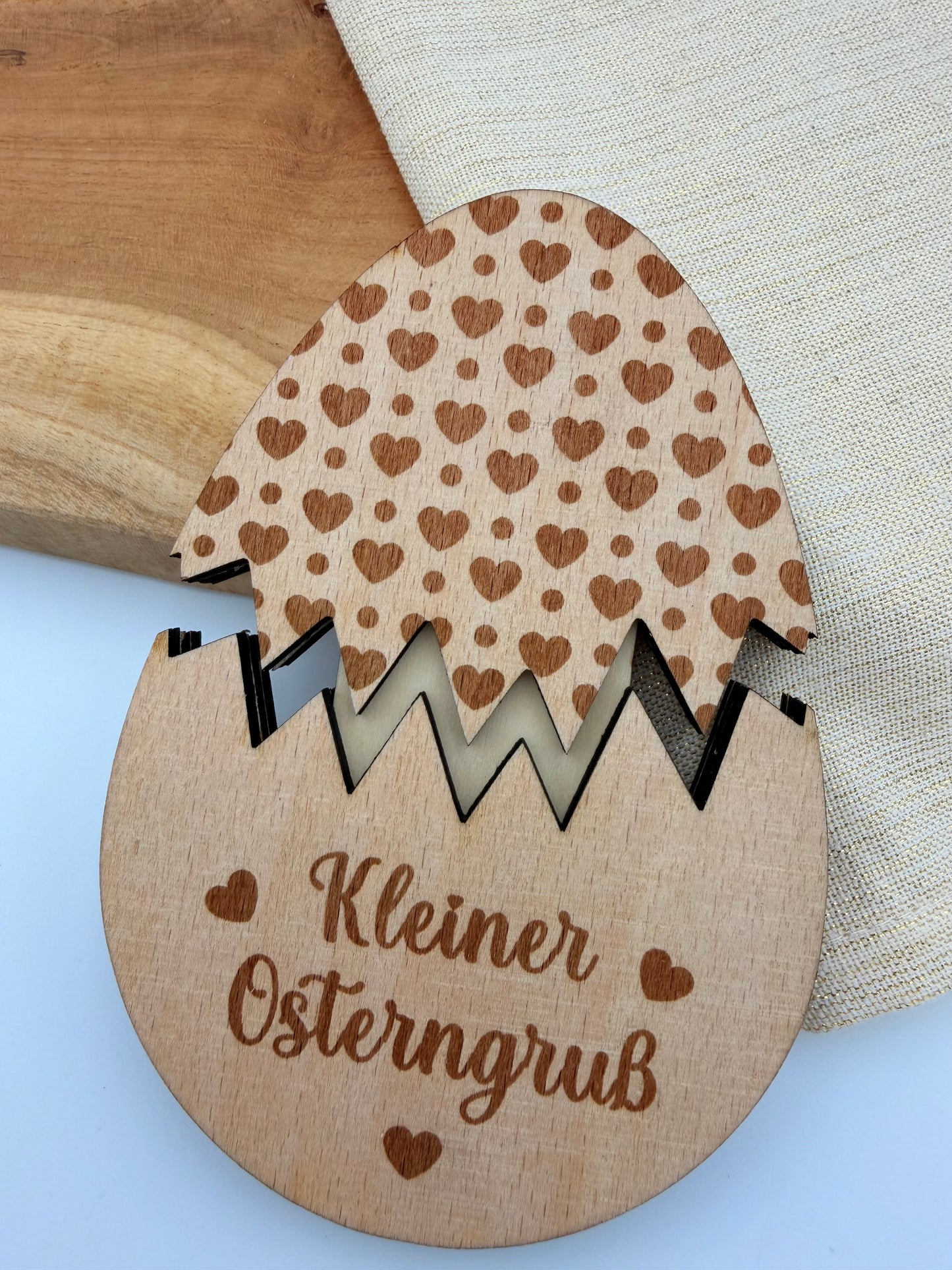 Geldgeschenk zu Ostern- Osterei aus Holz