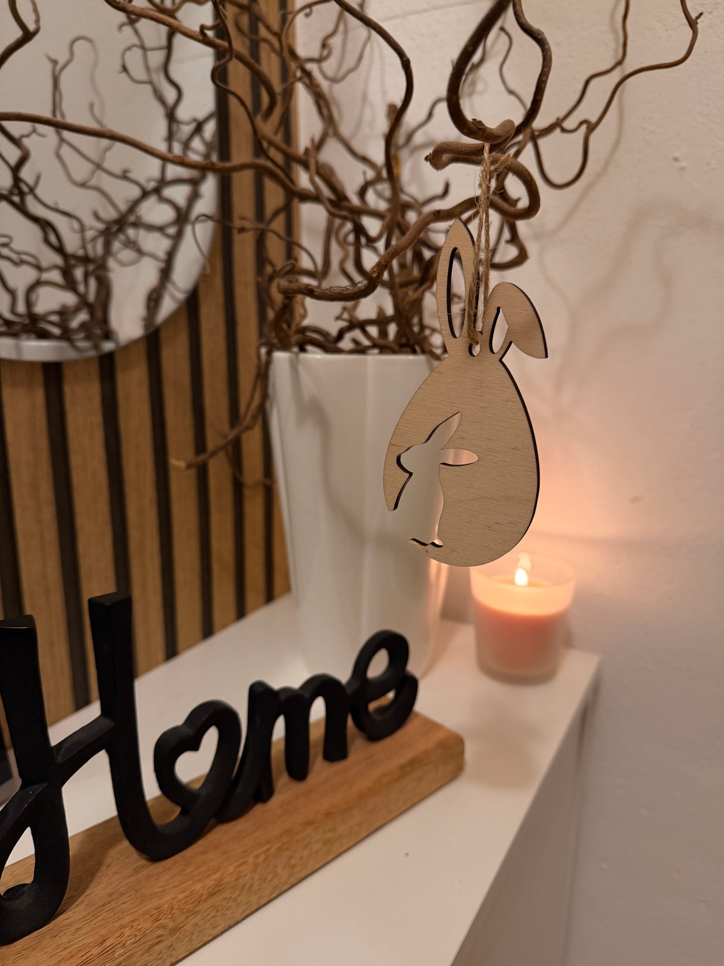 Osteranhänger aus Holz- Hasen /4er-Set