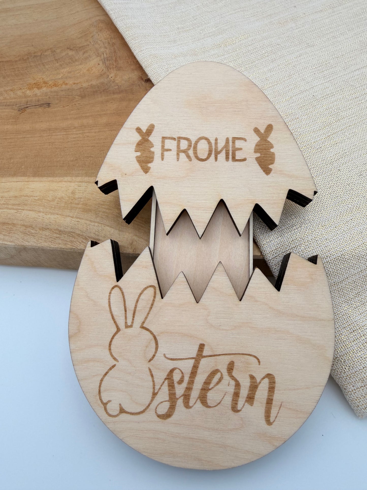 Geldgeschenk zu Ostern- Osterei aus Holz