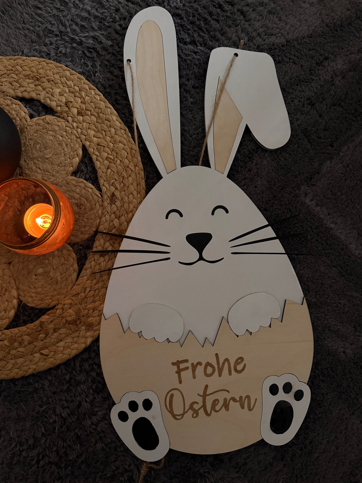 Dekoanhänger "Hase im Osterei"