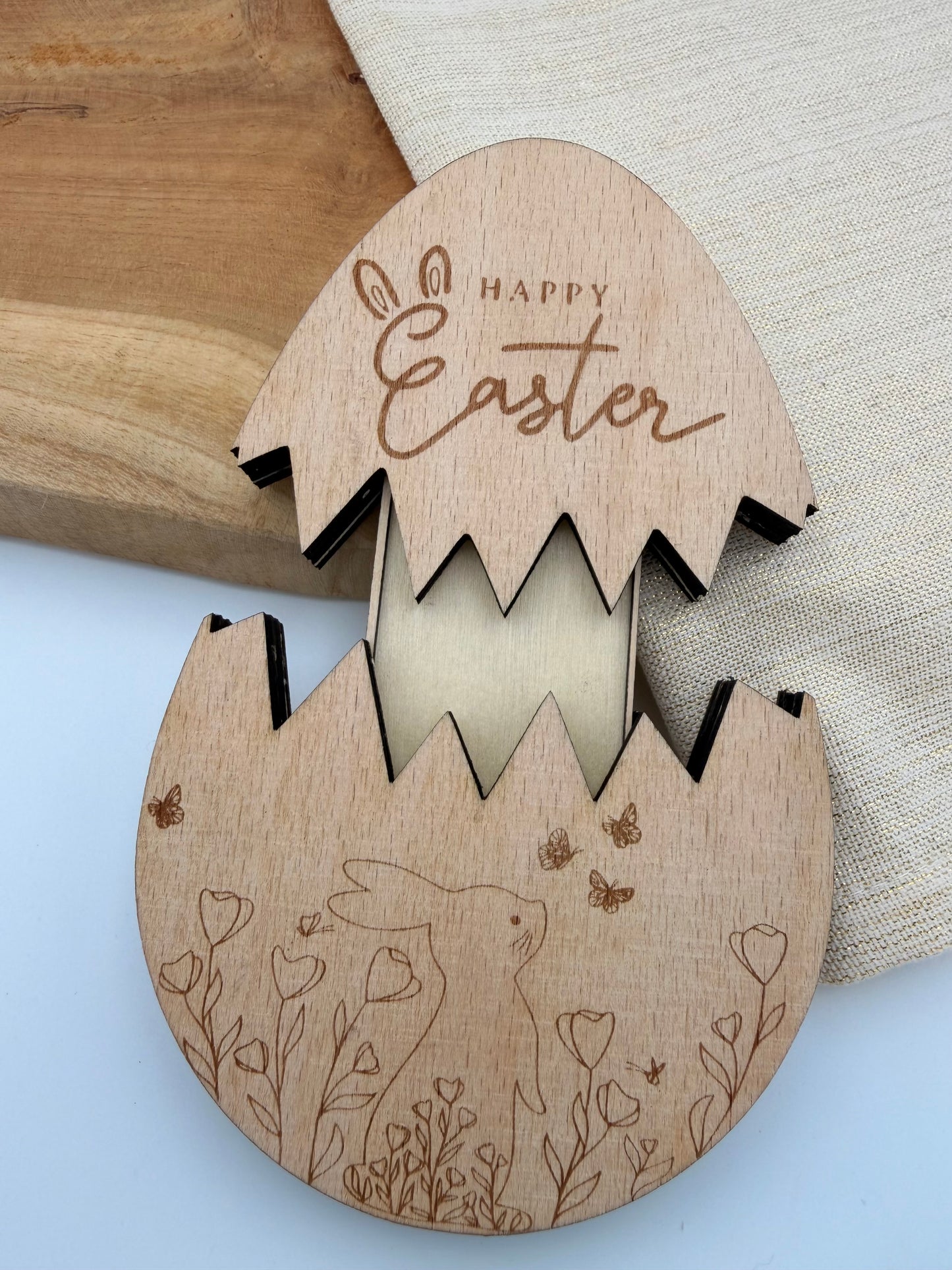 Geldgeschenk zu Ostern- Osterei aus Holz