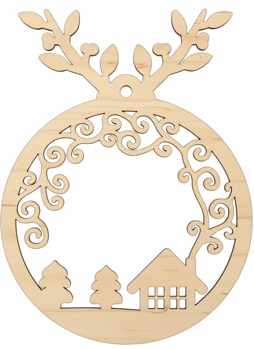 Elchzweig Weihnachtskugel